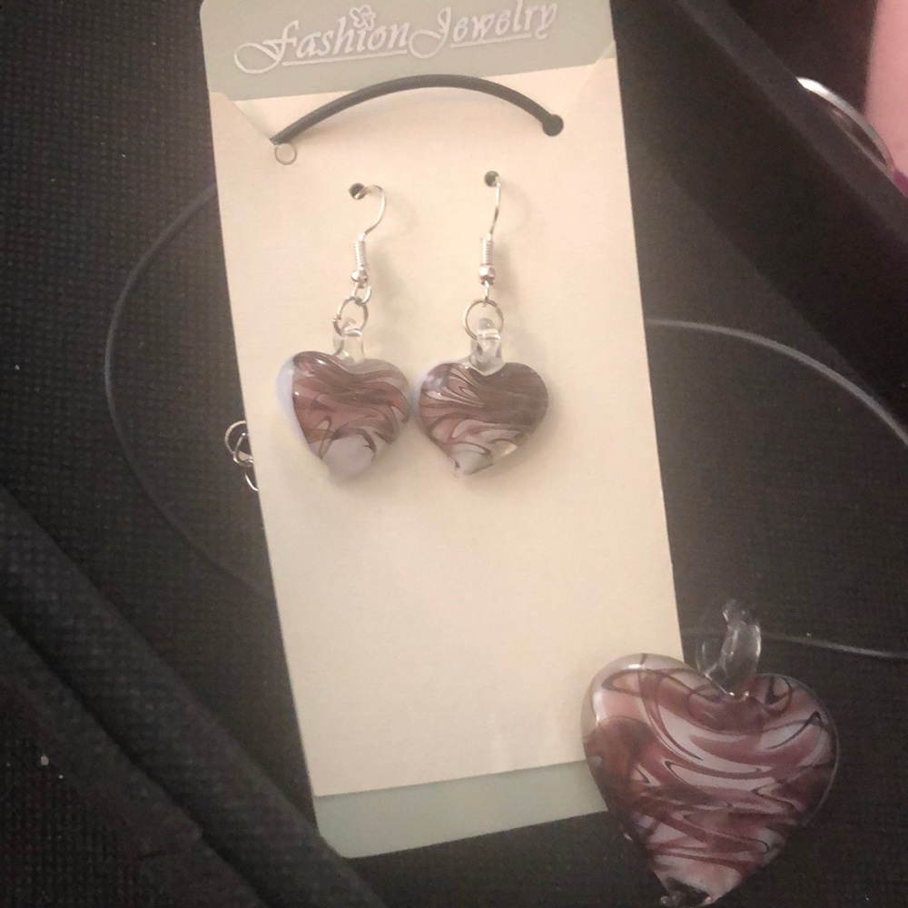 Earrings and necklace